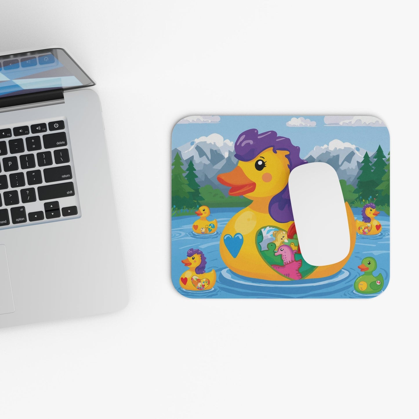 Autism/Neurodiversity Awareness Duck Family Mousepad - Geo Rocks The 'Tism
