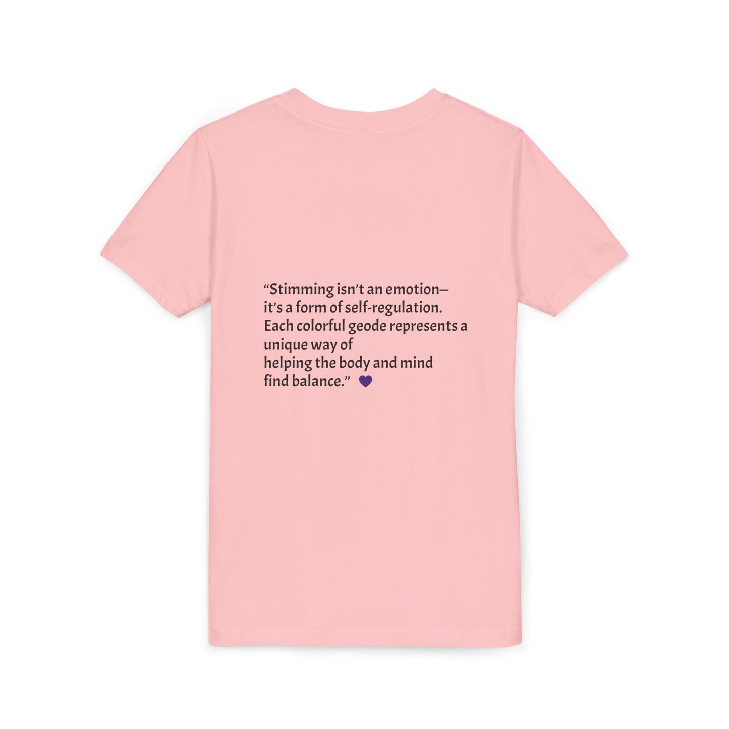 “GEO Flaps with Sticks!” Stimming Geode -Autism Self Sensory Regulation Youth Tee - Geo Rocks The 'Tism