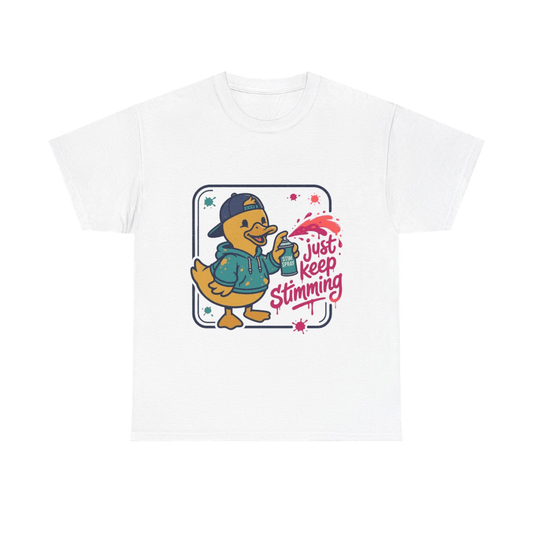 Just Keep Stimming Graffiti Duck Tee - Geo Rocks The 'Tism
