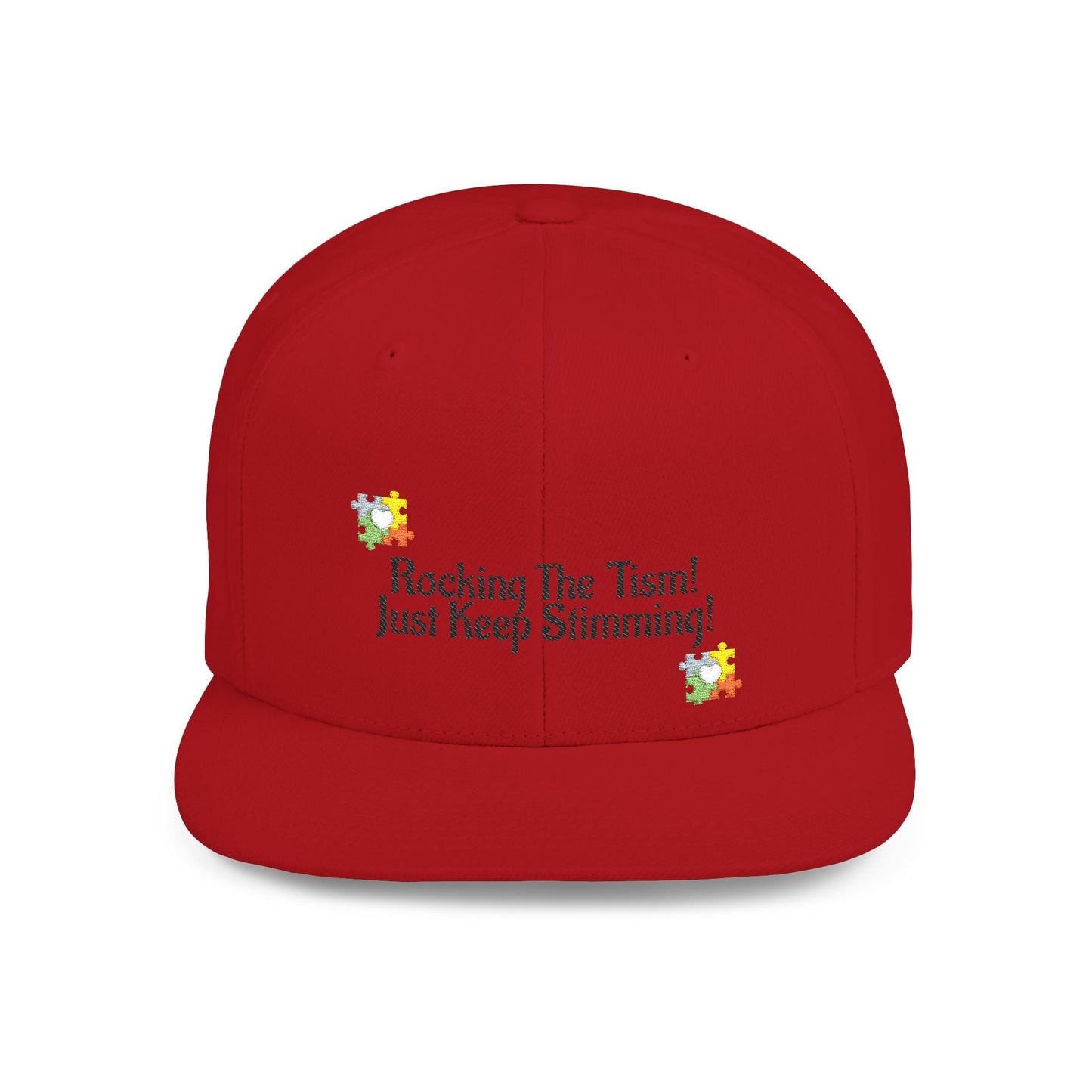 Just Keep Swimming Autism Snapback Hat - Geo Rocks The 'Tism