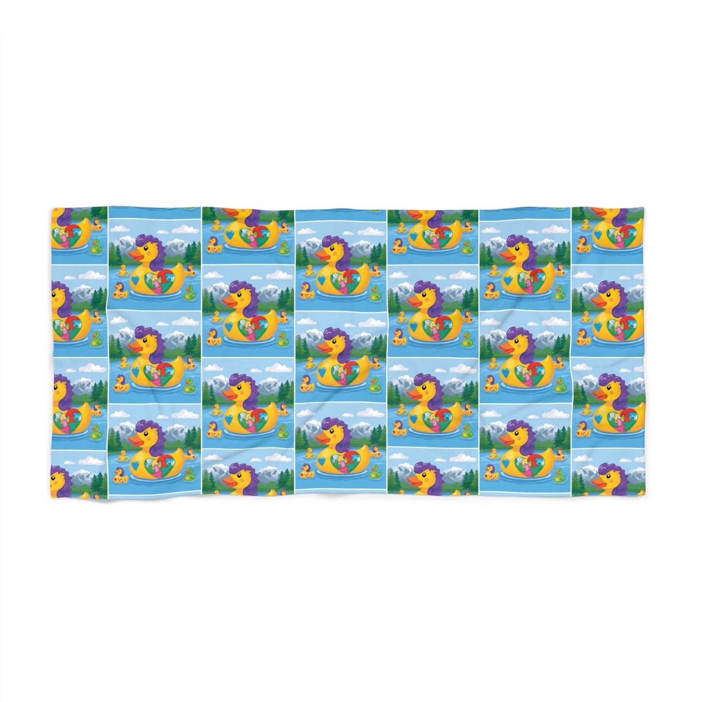Neurodiversity fun Mama Duck Print Towel Beach Towel - Geo Rocks The 'Tism