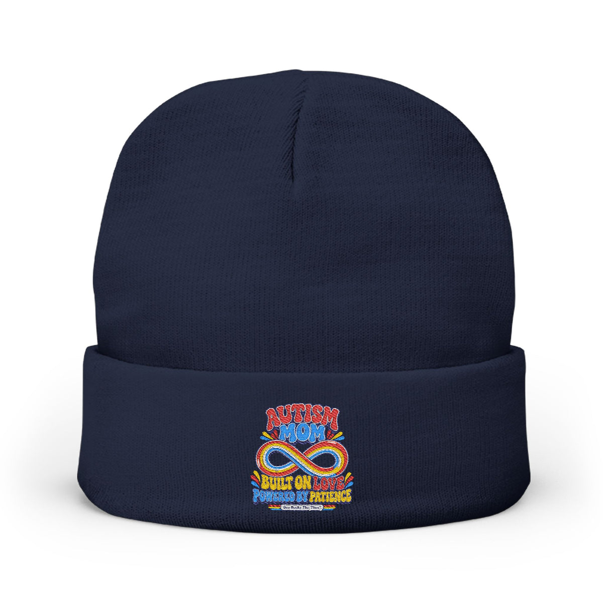 Autism Mom Embroidered Infinity Knit Beanie