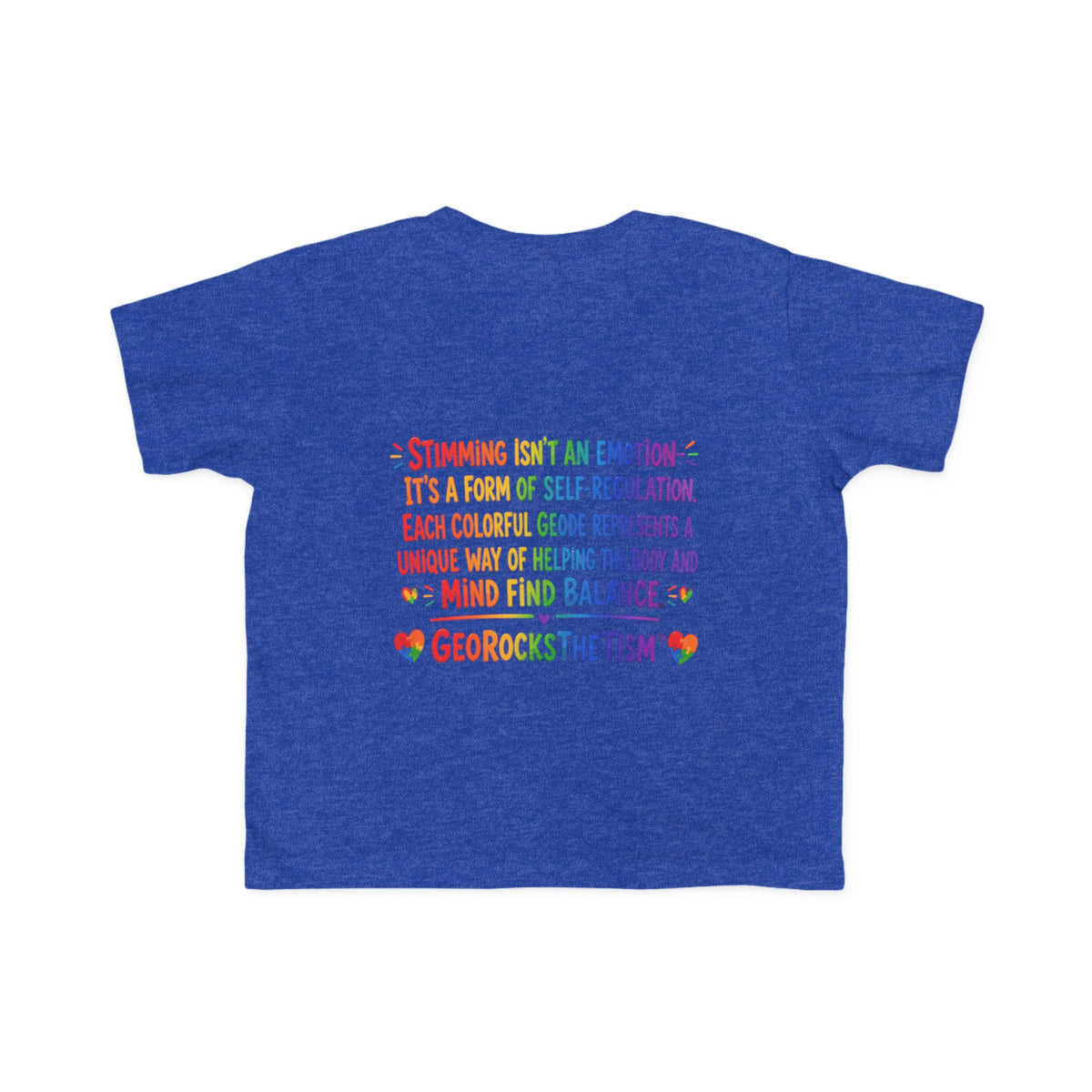 "Lines Up Toys" Stimming Geode Autism Self Sensory Regulation Toddler Tee - Geo Rocks The 'Tism