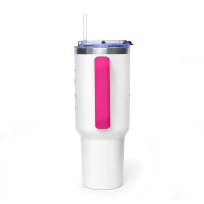 Autism Caregiver 40oz Thermal Tumbler – "Not Just a Caregiver" Insulated Travel Mug - Geo Rocks The 'Tism
