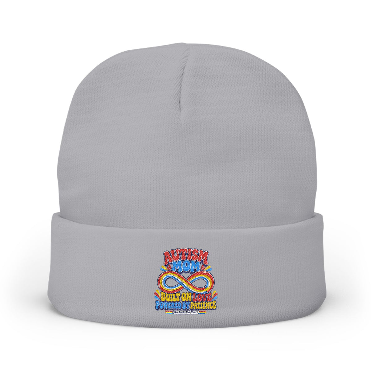 Autism Mom Embroidered Infinity Knit Beanie