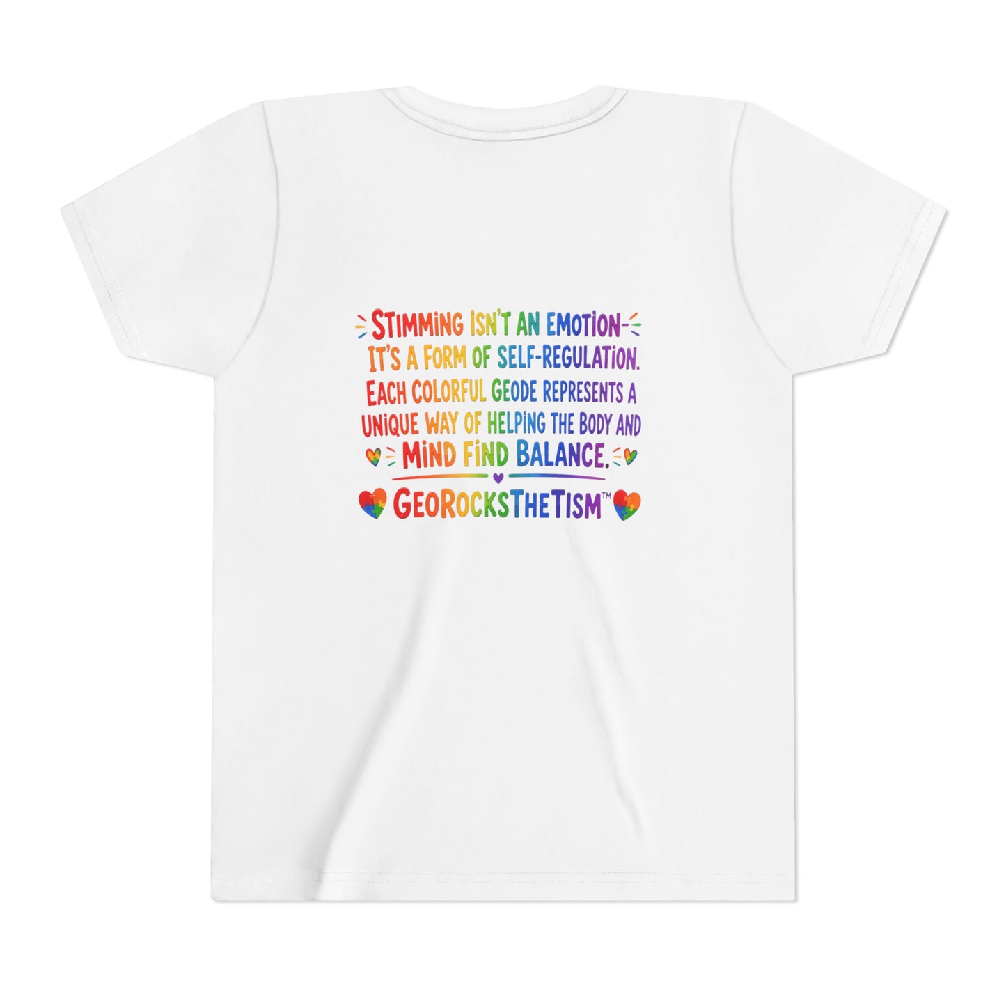 "Covers Eyes" Stimming Geode -Autism Self Sensory Regulation Youth Tee