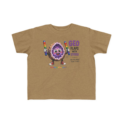 "Geo Flaps with Sticks" Stimming Geode Autism Self Sensory Regulation Toddler Tee