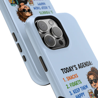 Nurse Mom Magnetic Impact-Resistant Phone Case — "Today's Agenda" Cute ER/Healthcare Gift - Geo Rocks The 'Tism