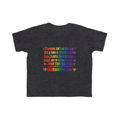 "Geo Flaps with Sticks" Stimming Geode Autism Self Sensory Regulation Toddler Tee
