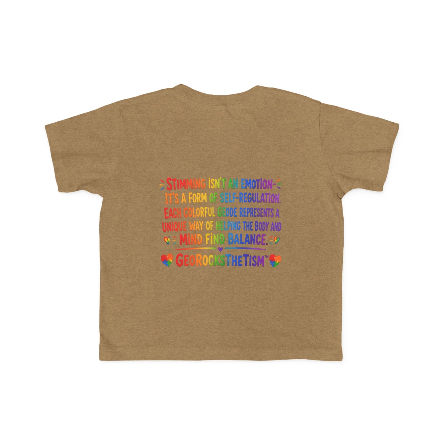 “Loves Soft Things” Stimming Geode Autism Self Sensory Regulation Toddler Tee