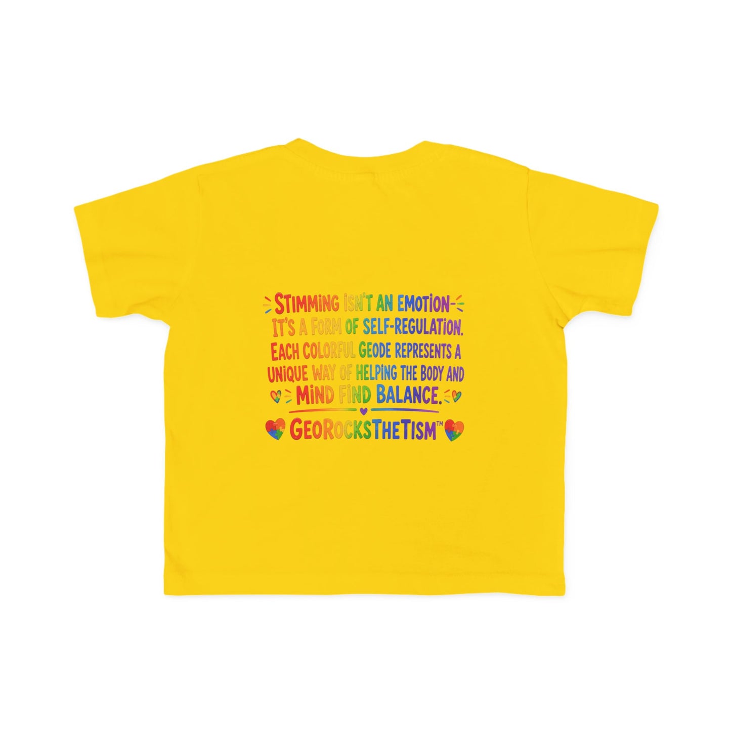“Loves Soft Things” Stimming Geode Autism Self Sensory Regulation Toddler Tee