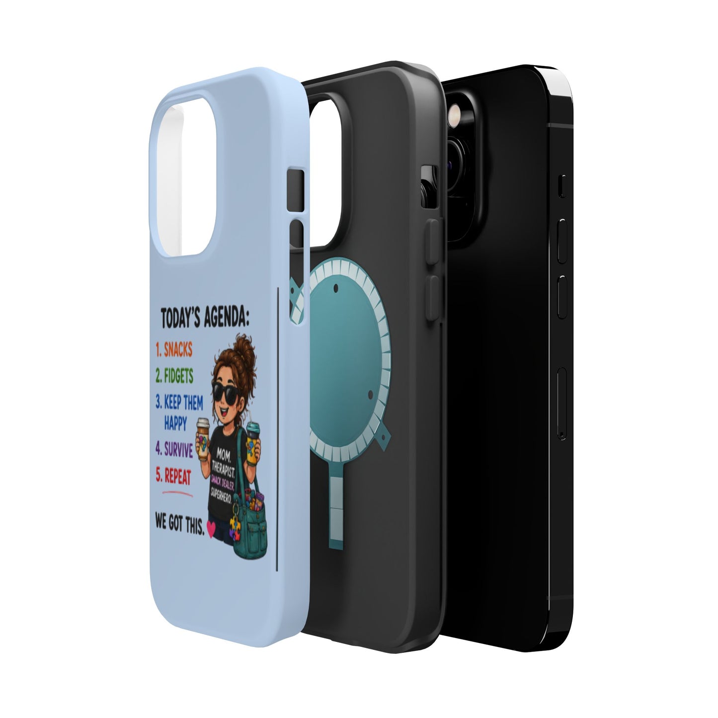 Nurse Mom Magnetic Impact-Resistant Phone Case — "Today's Agenda" Cute ER/Healthcare Gift - Geo Rocks The 'Tism