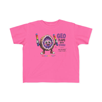 "Geo Flaps with Sticks" Stimming Geode Autism Self Sensory Regulation Toddler Tee