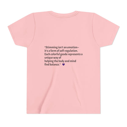 “GEO Flaps with Sticks!” Stimming Geode -Autism Self Sensory Regulation Youth Tee