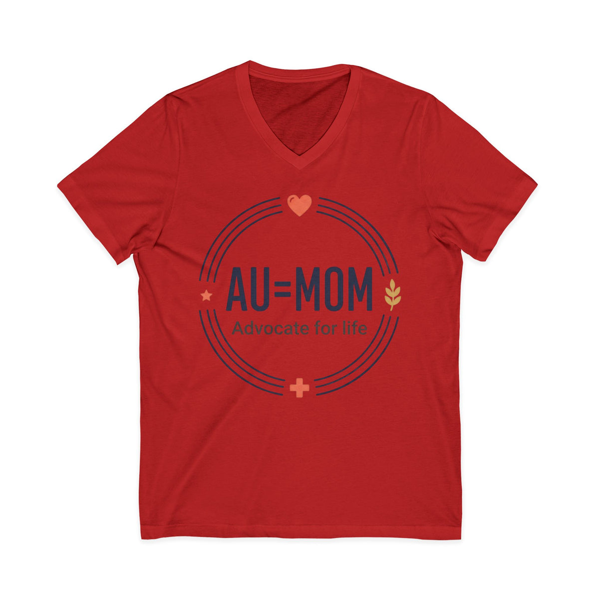 "Au=Mom" — Mom Autism Support V-Neck Tee - Geo Rocks The 'Tism