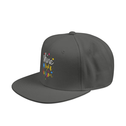 Shine Light Autism Colorful Snapback