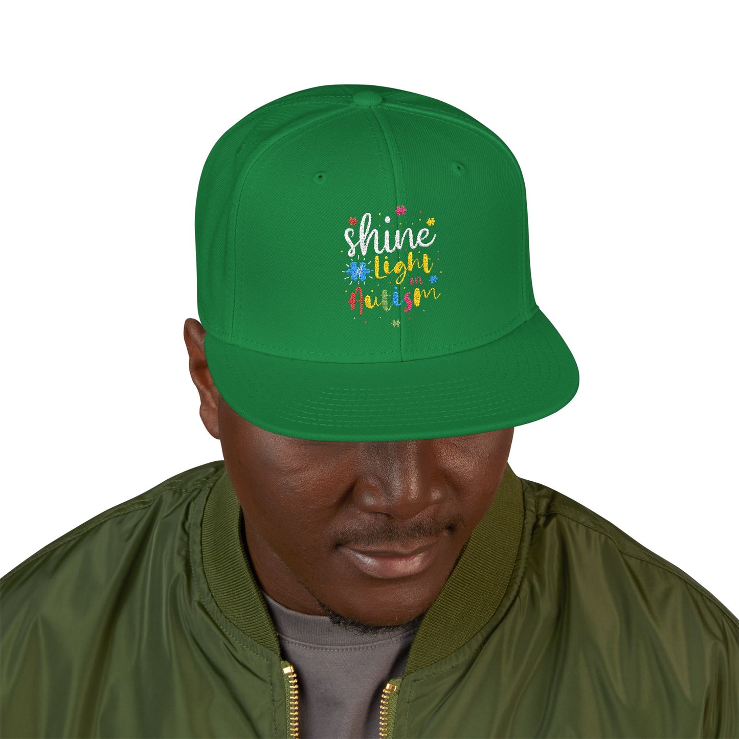 Shine Light Autism Colorful Snapback