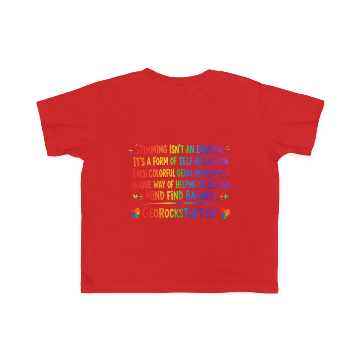"Lines Up Toys" Stimming Geode Autism Self Sensory Regulation Toddler Tee - Geo Rocks The 'Tism