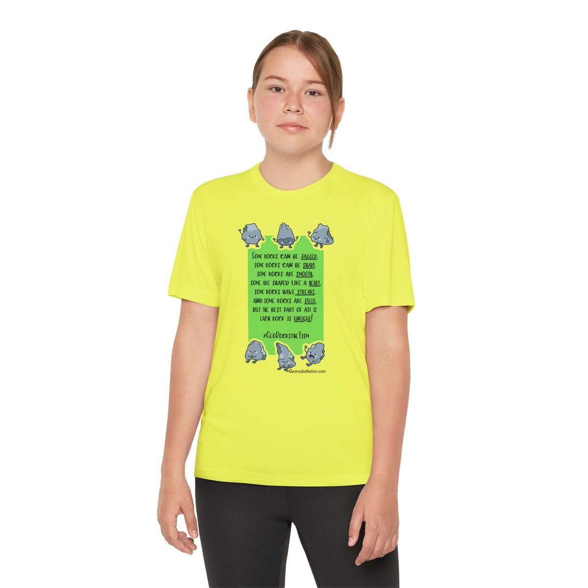 "Each Rock Is Unique" Youth Tee - Geo Rocks The 'Tism