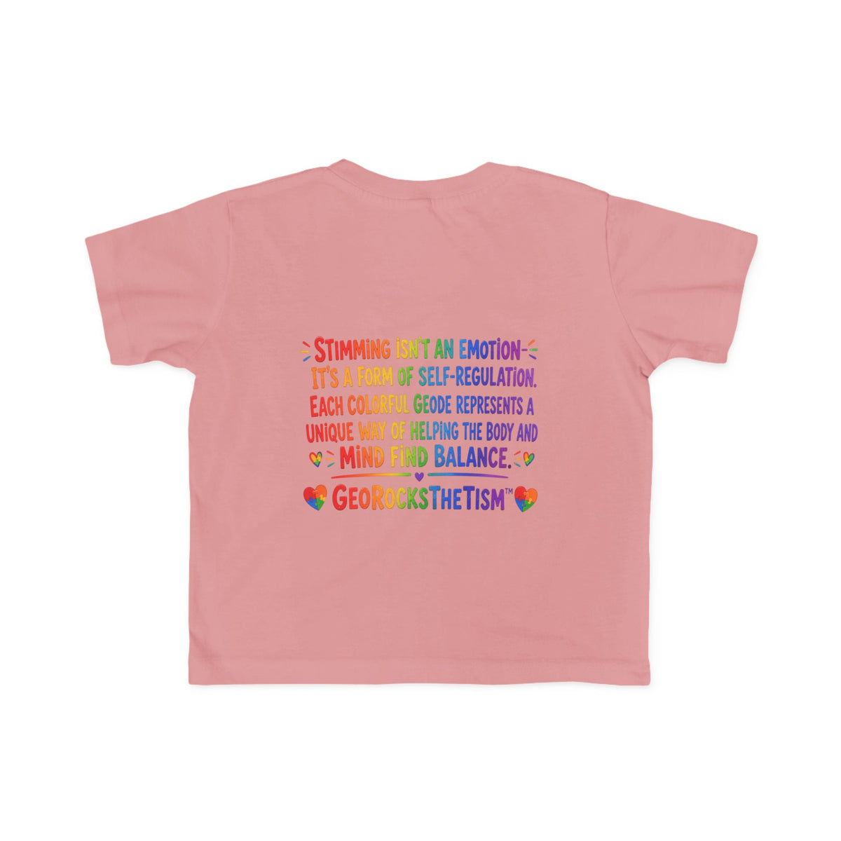 "Lines Up Toys" Stimming Geode Autism Self Sensory Regulation Toddler Tee - Geo Rocks The 'Tism