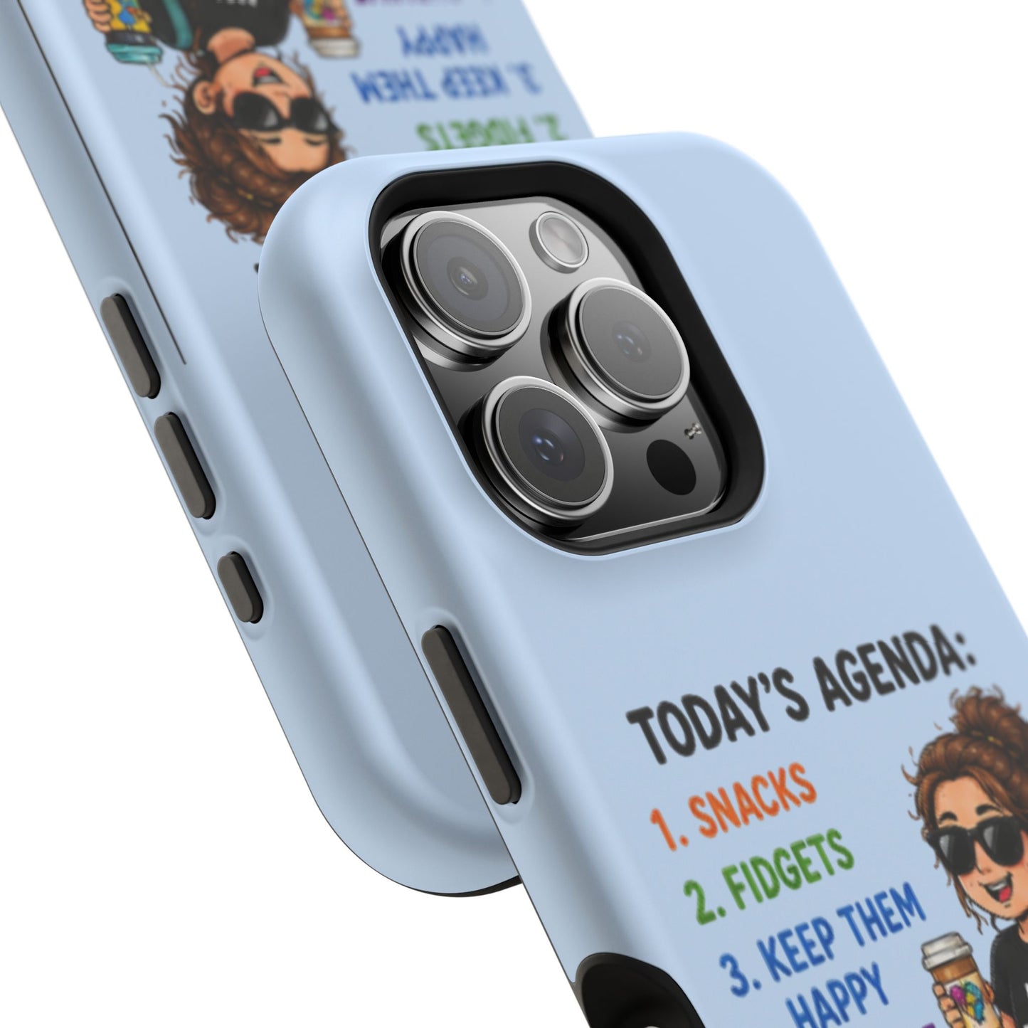 Nurse Mom Magnetic Impact-Resistant Phone Case — "Today's Agenda" Cute ER/Healthcare Gift - Geo Rocks The 'Tism