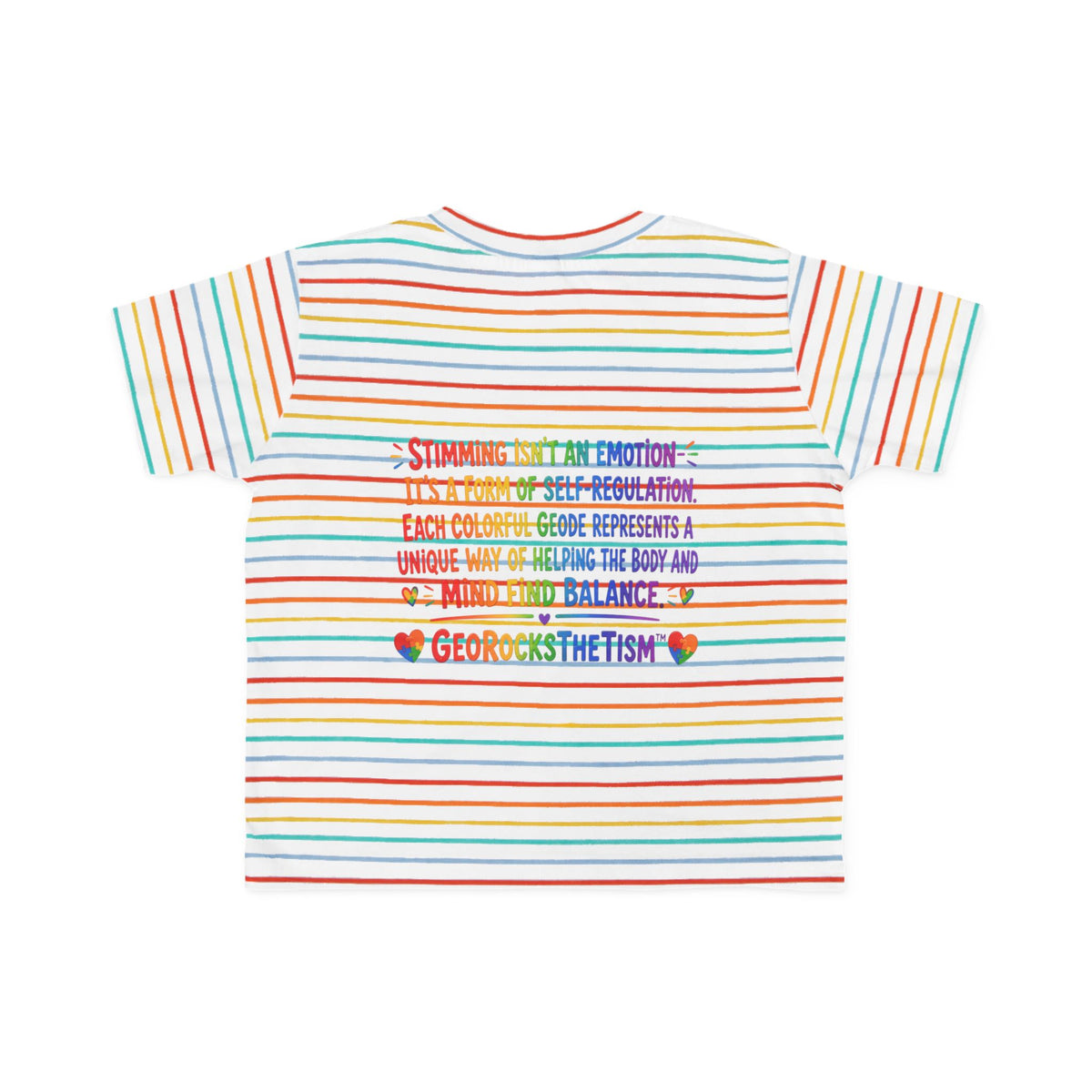 "Lines Up Toys" Stimming Geode Autism Self Sensory Regulation Toddler Tee - Geo Rocks The 'Tism