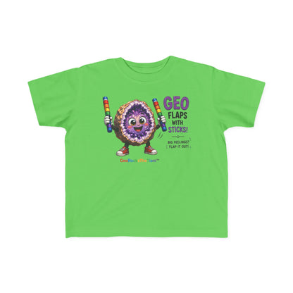 "Geo Flaps with Sticks" Stimming Geode Autism Self Sensory Regulation Toddler Tee