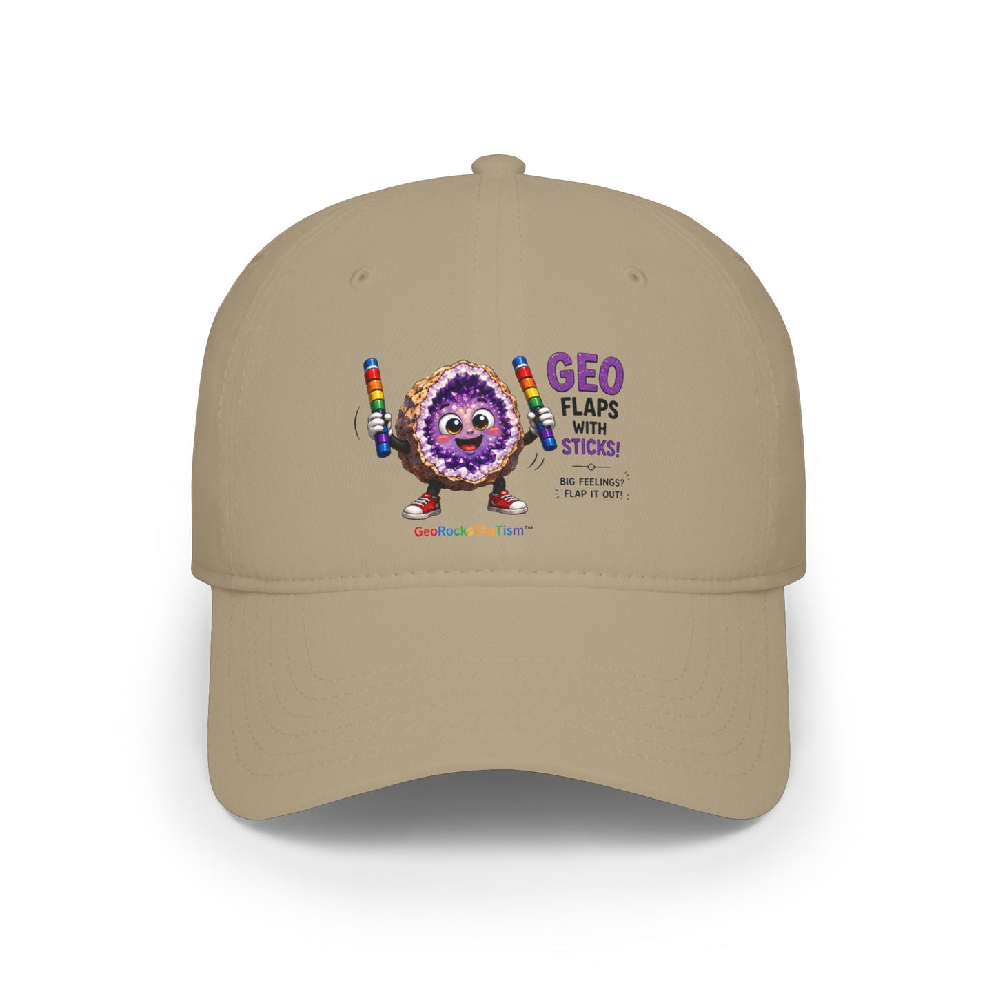 "Geo Flaps with Sticks" Stimming Geode -Autism Self Sensory Regulation Cap