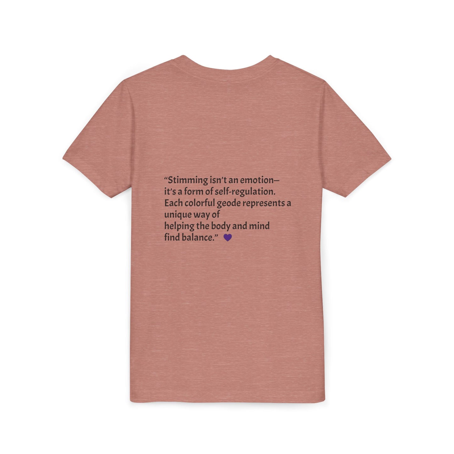 “GEO Flaps with Sticks!” Stimming Geode -Autism Self Sensory Regulation Youth Tee