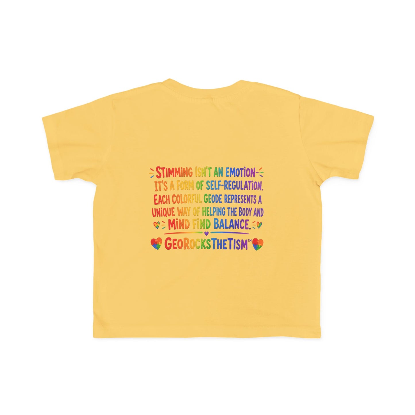 “Loves Soft Things” Stimming Geode Autism Self Sensory Regulation Toddler Tee
