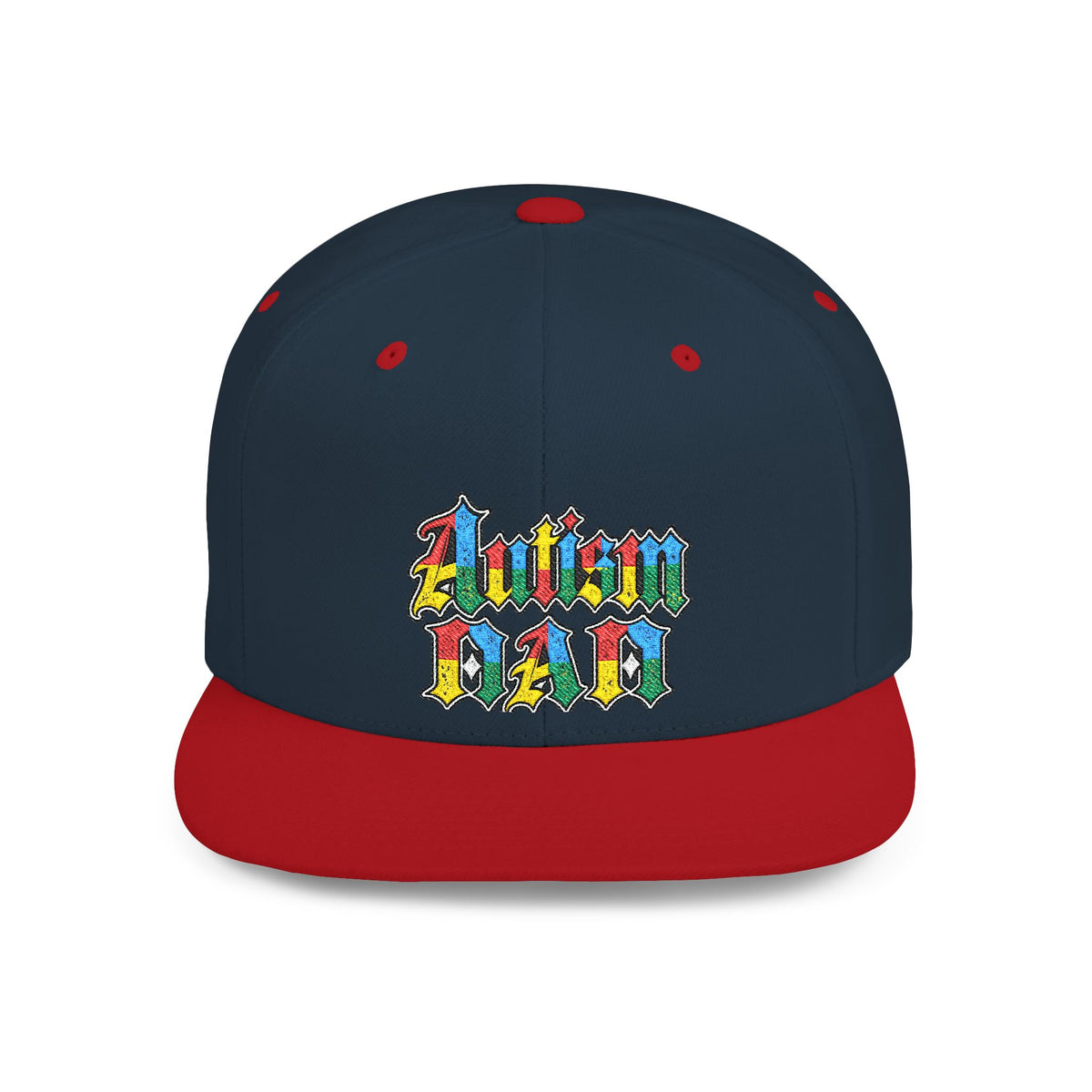 Autism Proud Dad Colorful Embroidered Snapback