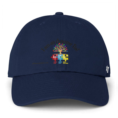 Autism Awareness Cap — "I am an Awesome Tia!" Embroidered Puzzle Tree Hat