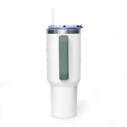 Autism Caregiver 40oz Thermal Tumbler – "Not Just a Caregiver" Insulated Travel Mug - Geo Rocks The 'Tism