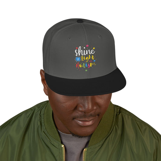 Shine Light Autism Colorful Snapback