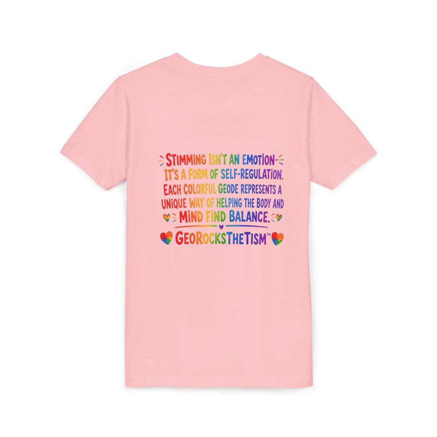 Stimming Colorful Geodes Education- Youth Tee