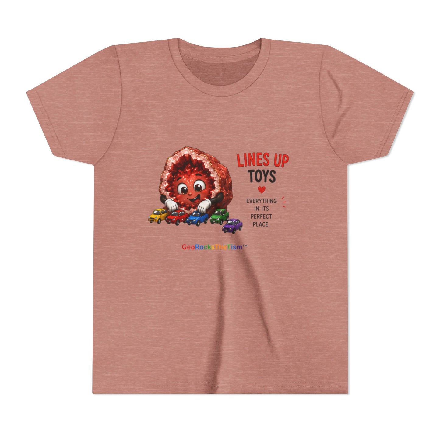 "Lines Up Toys" Stimming Geode -Autism Self Sensory Regulation Youth Tee