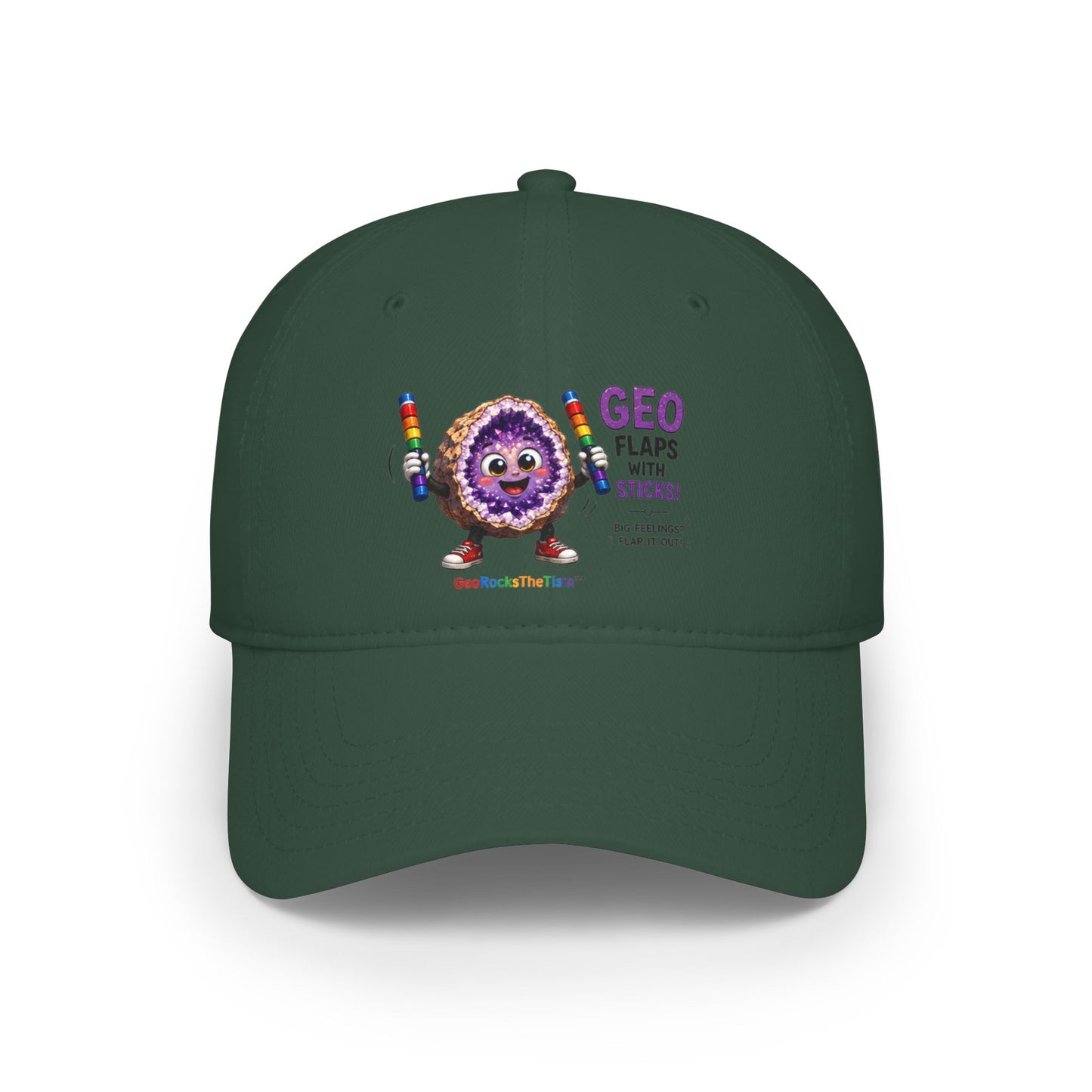 "Geo Flaps with Sticks" Stimming Geode -Autism Self Sensory Regulation Cap