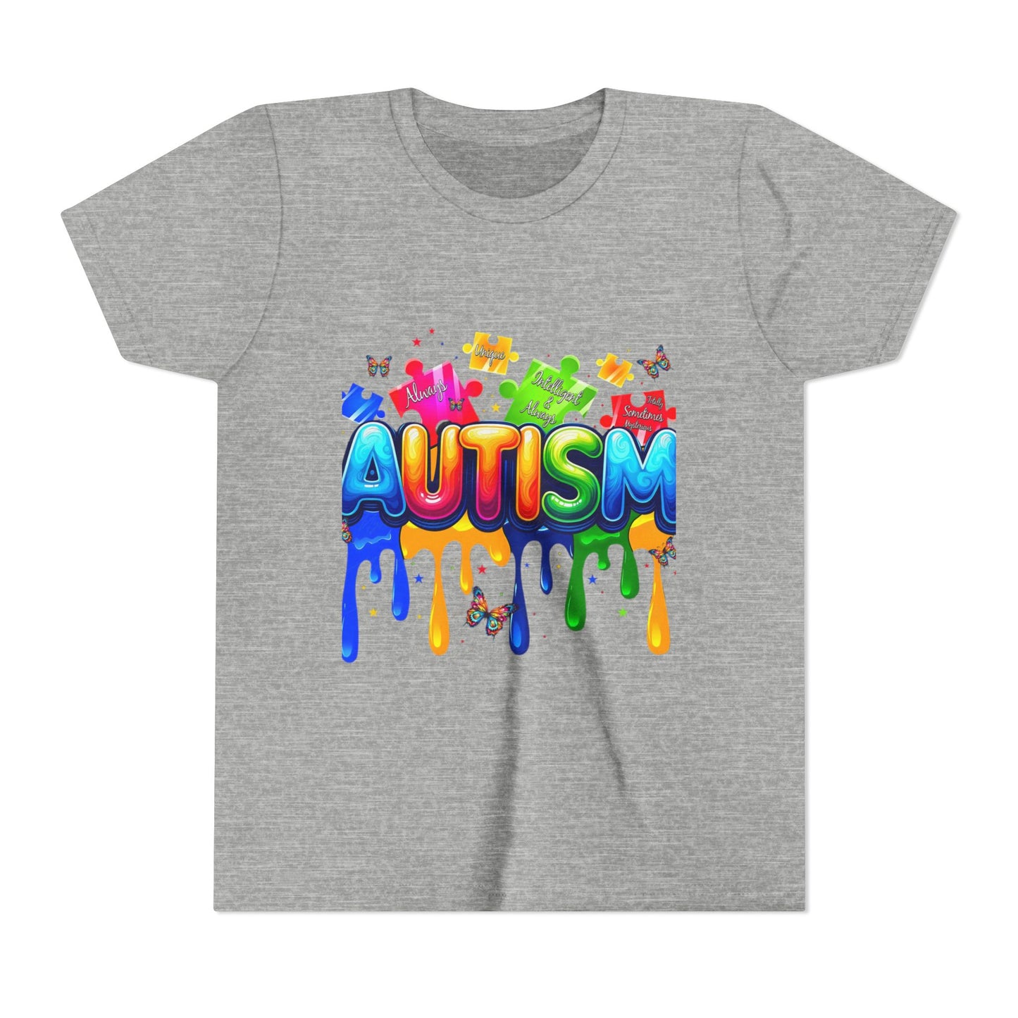 Autism Puzzle Drip Youth Tee