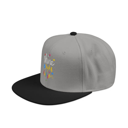 Shine Light Autism Colorful Snapback