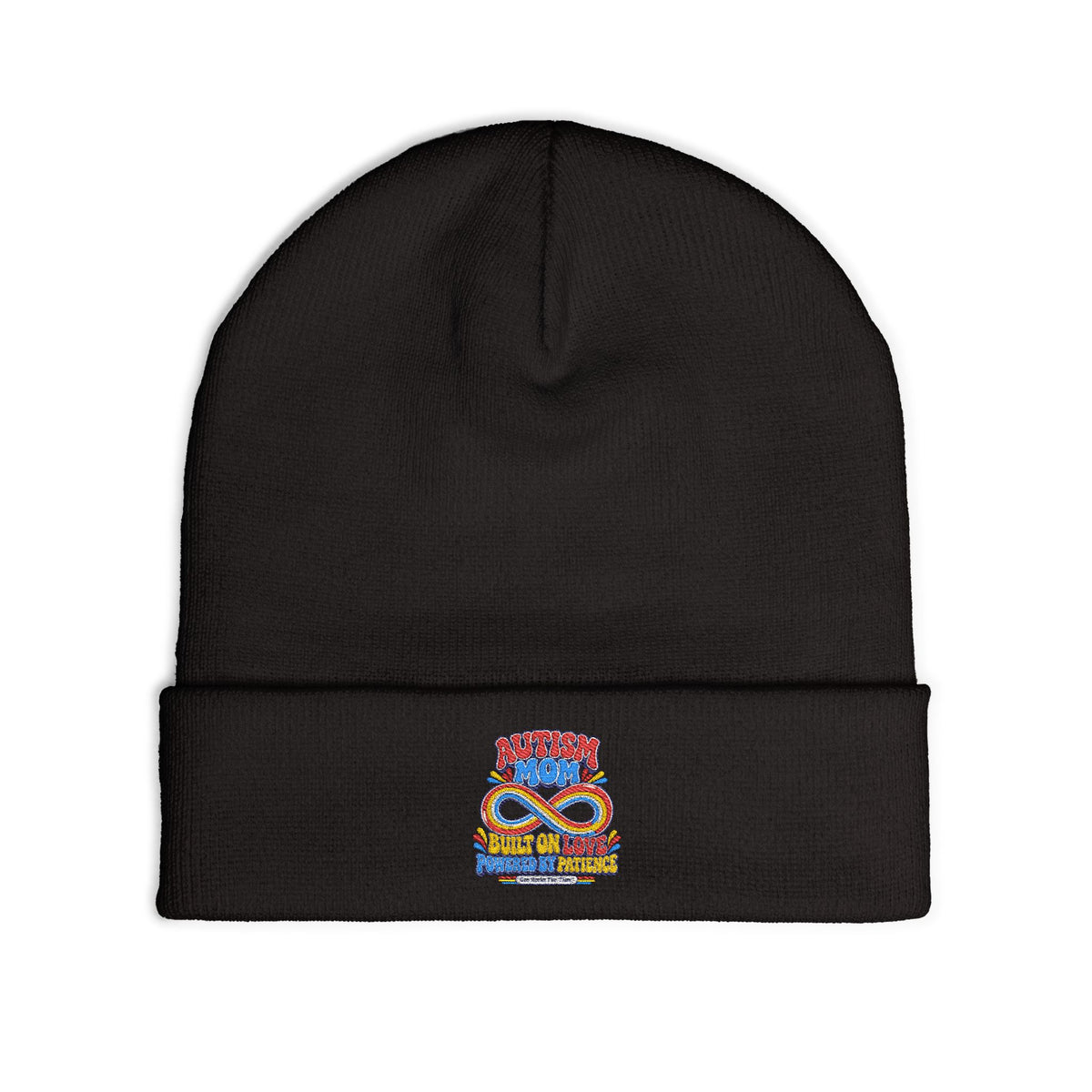 Autism Mom Embroidered Infinity Knit Beanie