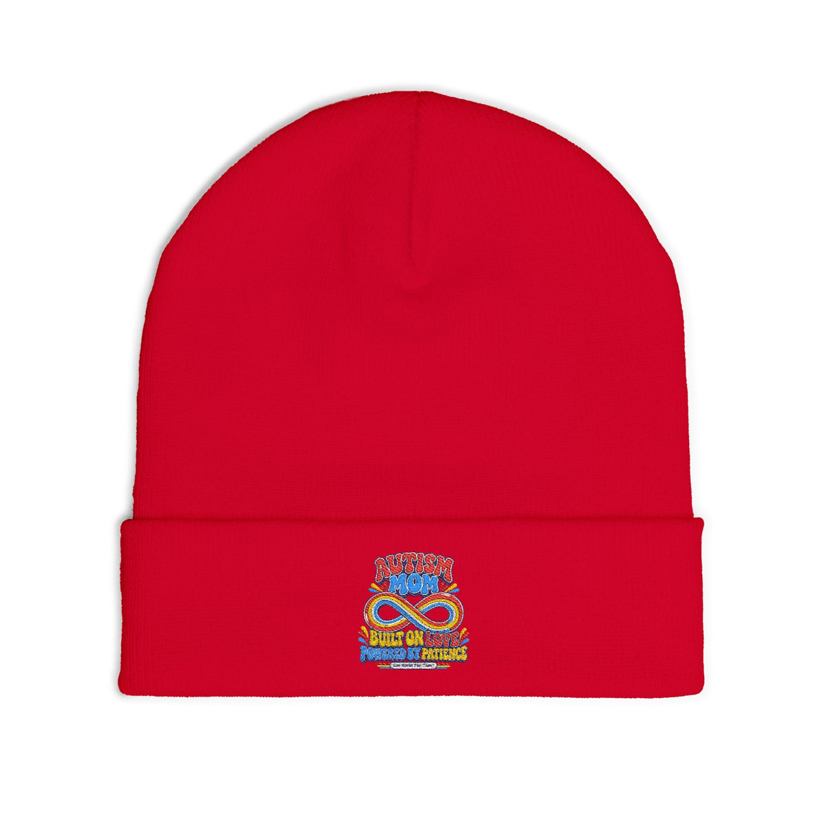Autism Mom Embroidered Infinity Knit Beanie