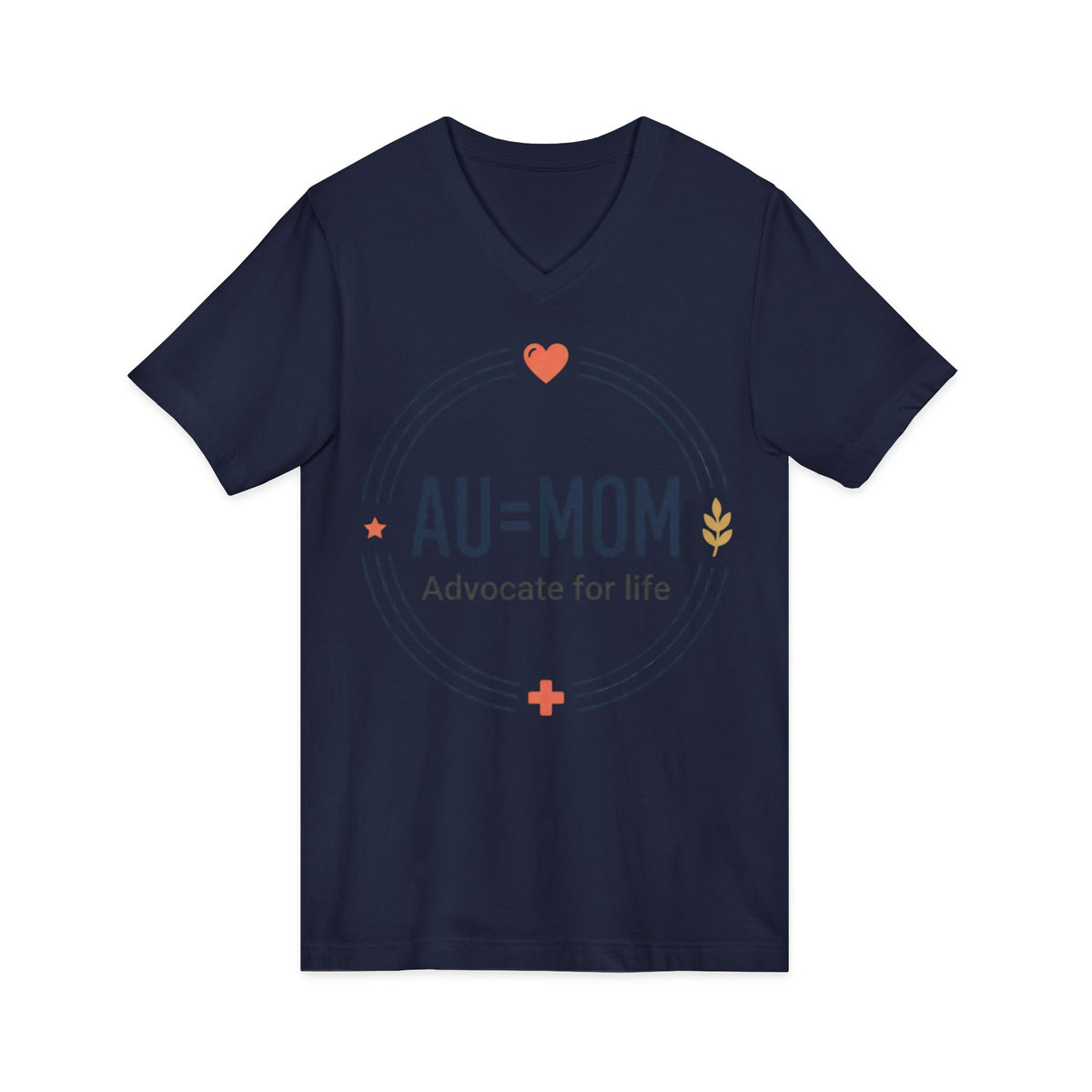 "Au=Mom" — Mom Autism Support V-Neck Tee - Geo Rocks The 'Tism