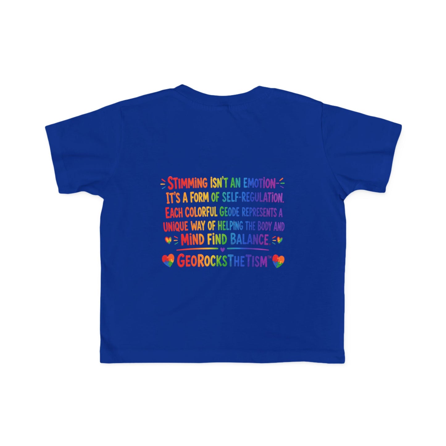 "Geo Flaps with Sticks" Stimming Geode Autism Self Sensory Regulation Toddler Tee
