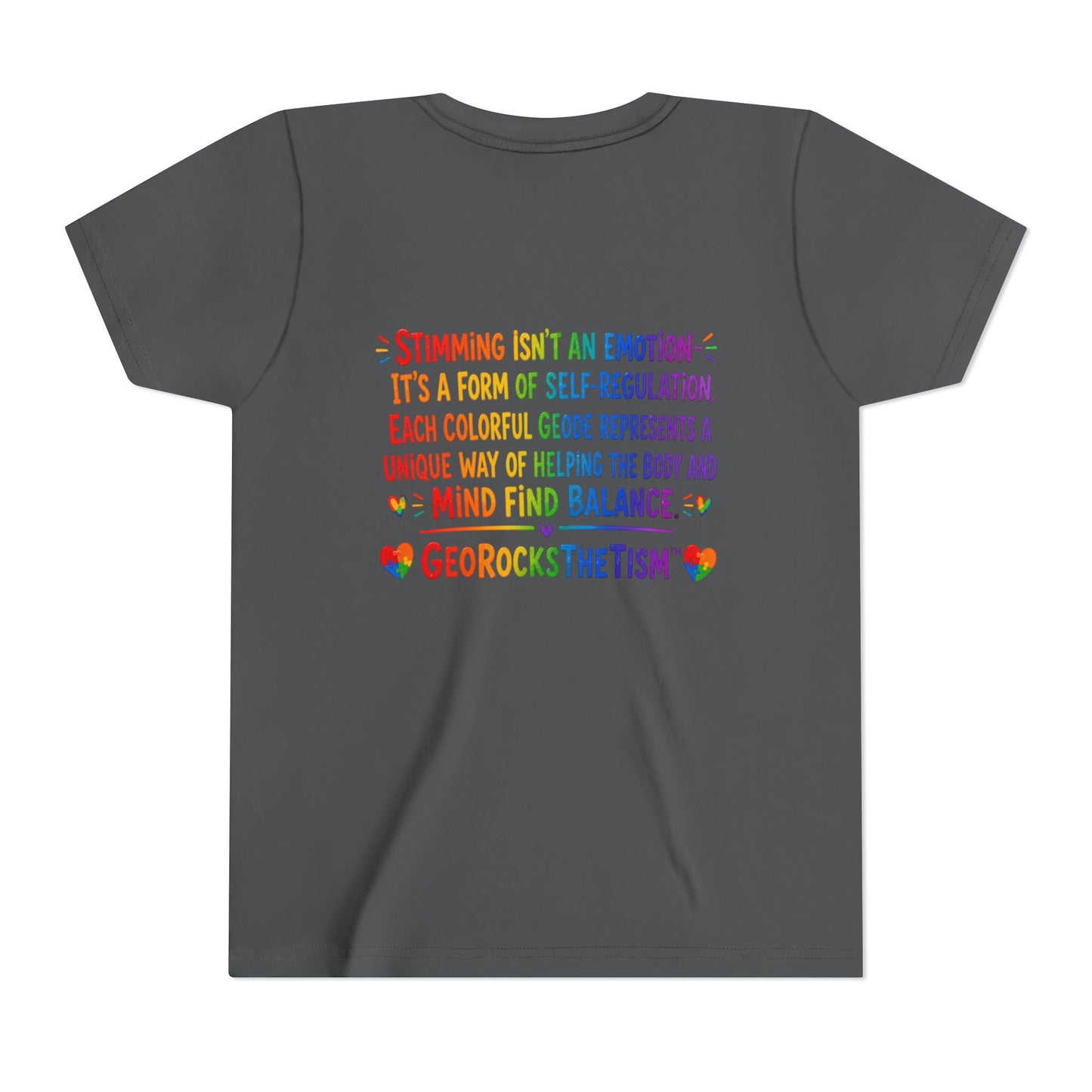 “Squeals” Stimming Geode -Autism Self Sensory Regulation Youth Tee