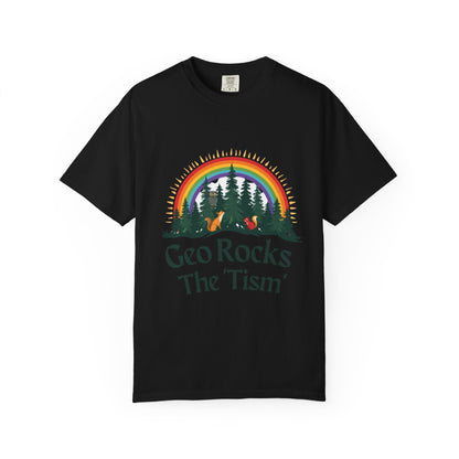 Geo Rocks The 'Tism Unisex Garment-Dyed T-shirt