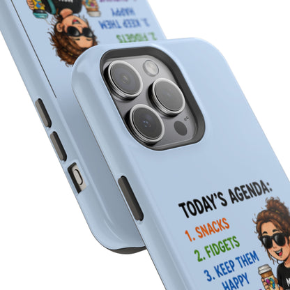 Nurse Mom Magnetic Impact-Resistant Phone Case — "Today's Agenda" Cute ER/Healthcare Gift - Geo Rocks The 'Tism