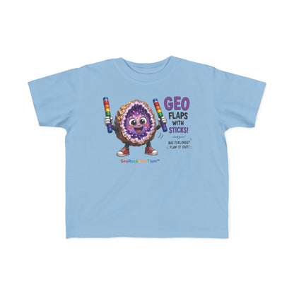 "Geo Flaps with Sticks" Stimming Geode Autism Self Sensory Regulation Toddler Tee
