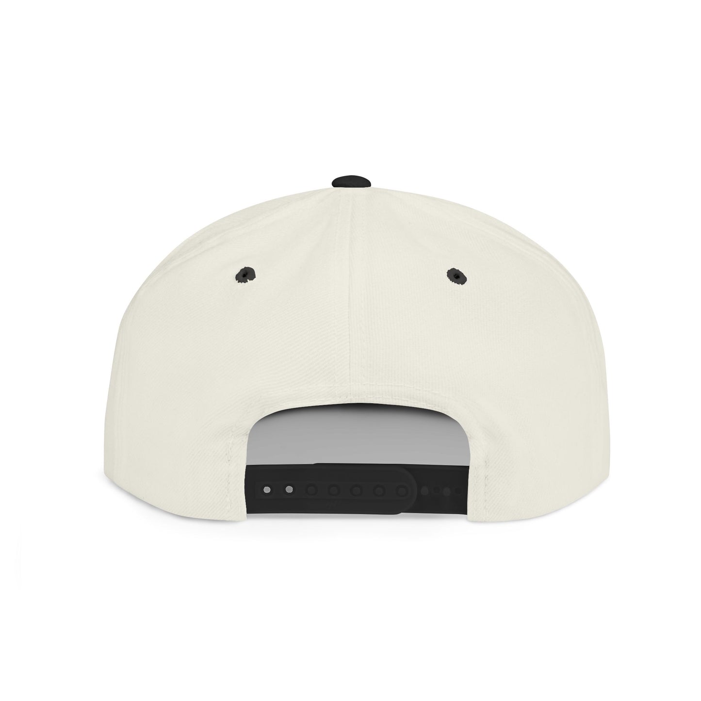Snapback Hat — "Just Keep Swimming" Embroidered Flat Bill Cap