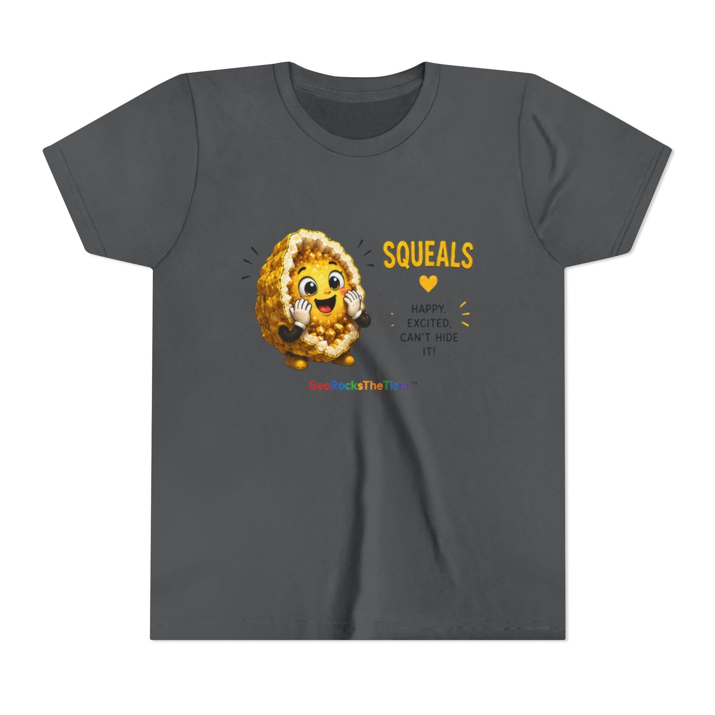 “Squeals” Stimming Geode -Autism Self Sensory Regulation Youth Tee
