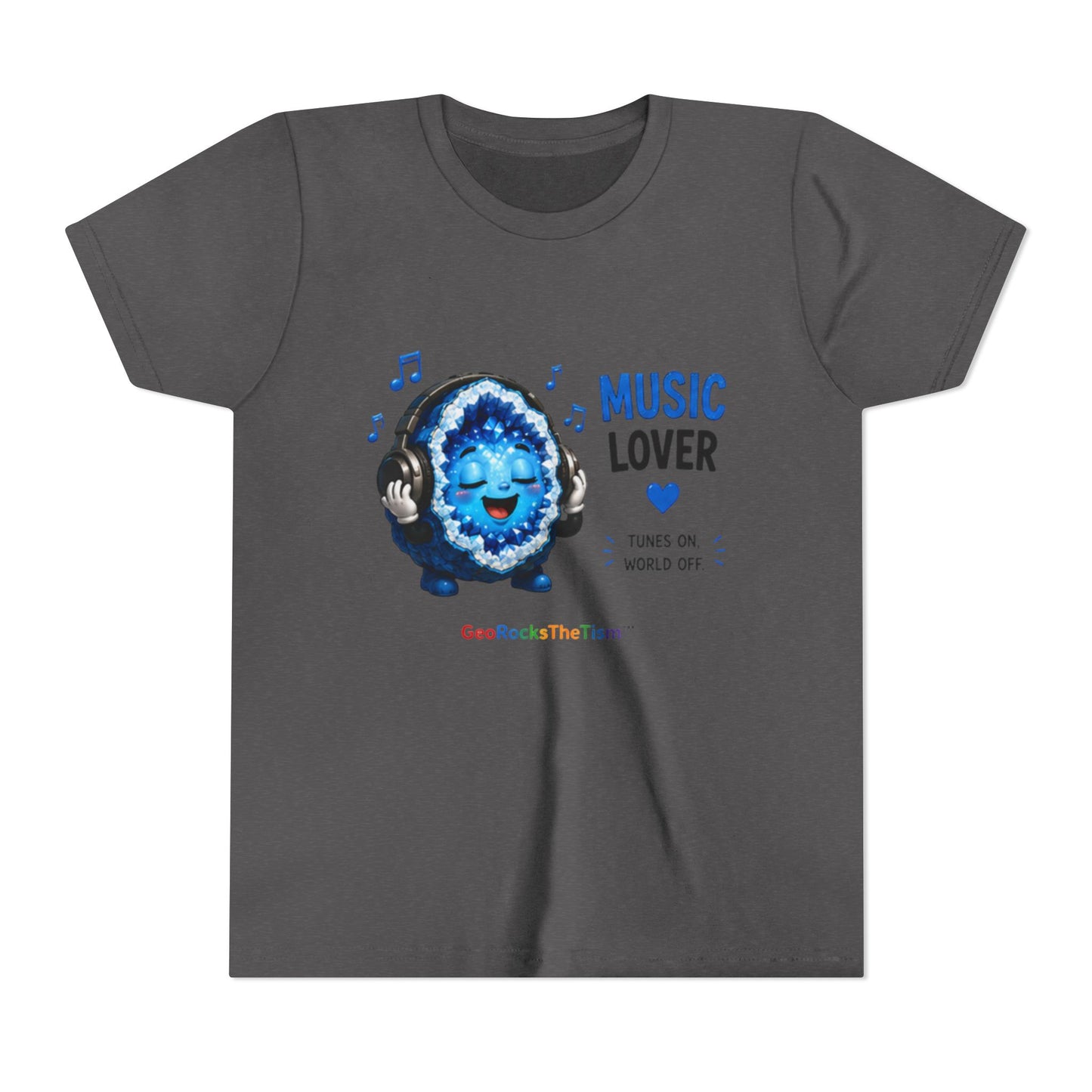 "Music Lover" Stimming Geode-Autism Self Sensory Regulation Youth Tee